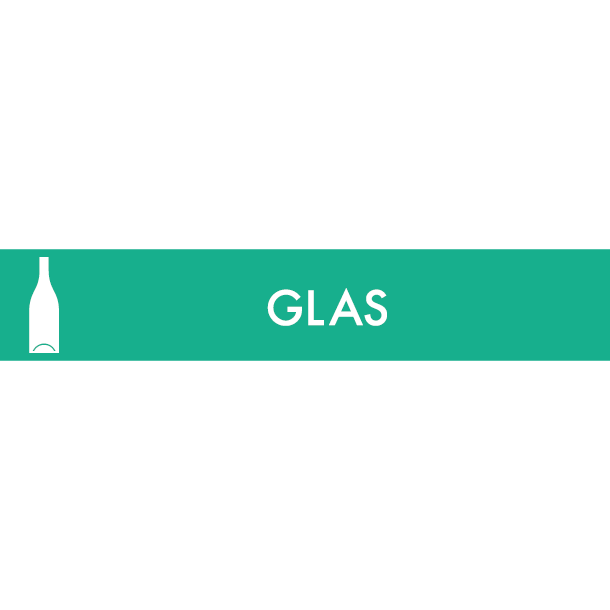 Piktogram Glas 16x3 cm Magnetisk Lysegrøn