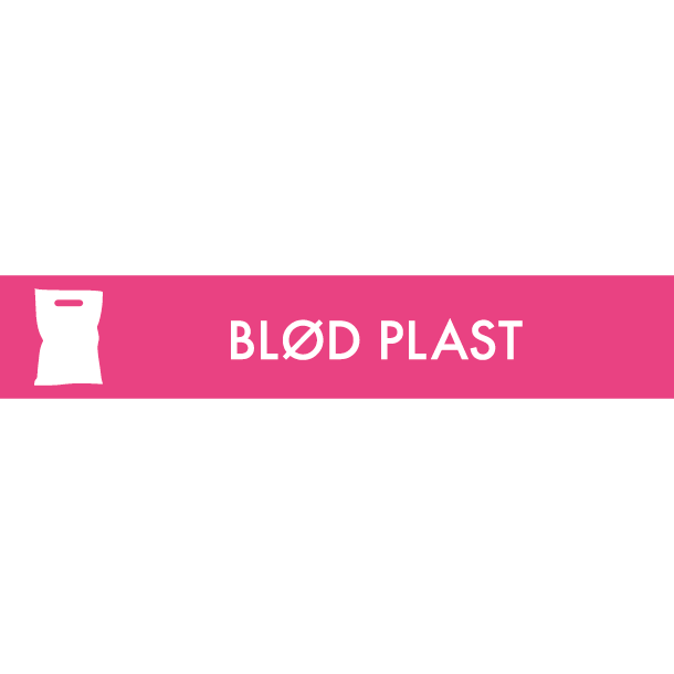 Piktogram Blød plast 16x3 cm Magnetisk Lyserød