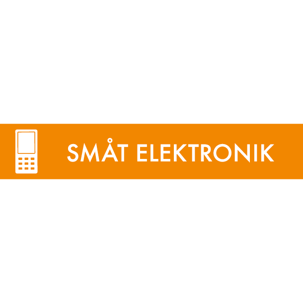 Piktogram Småt elektronik 16x3 cm Magnetisk Orange