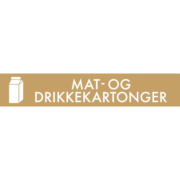 Piktogram Mat- og drikkekartonger 16x3 cm Magnetisk Brun