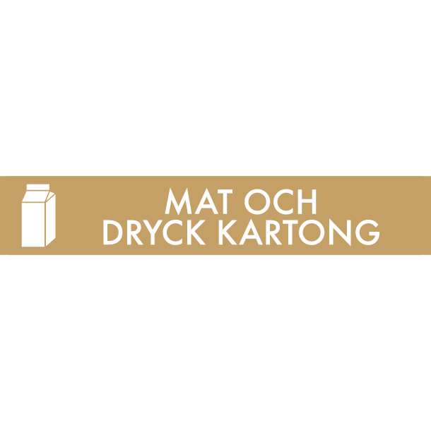Piktogram Mat och dryck kartong 16x3 cm Magnetisk Brun