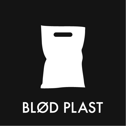 Piktogram Blød plast 12x12 cm Magnetisk Sort