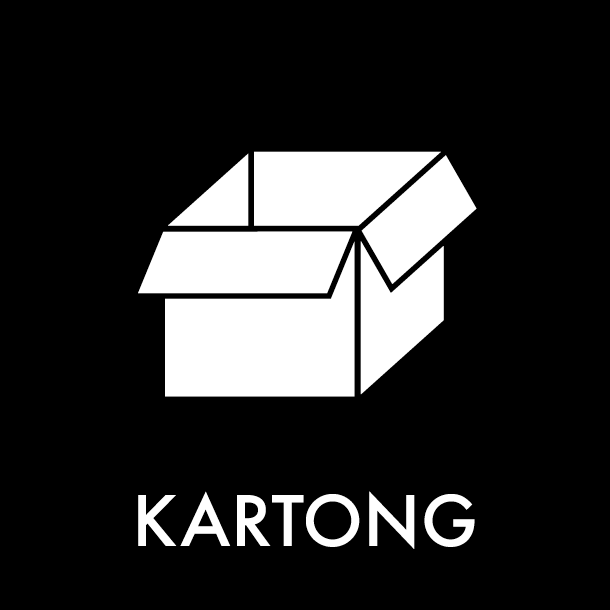 Piktogram Kartong 12x12 cm Magnetisk Sort