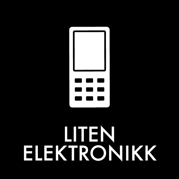 Piktogram Liten elektronikk 12x12 cm Magnetisk Sort