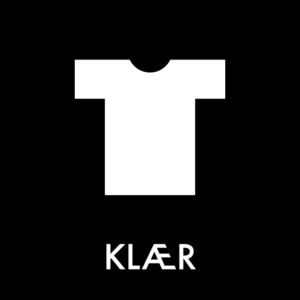 Piktogram Klær 12x12 cm Magnetisk Sort