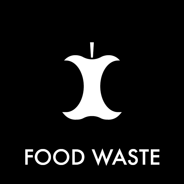 Pictogram Food waste 12x12 cm Magnetic Black