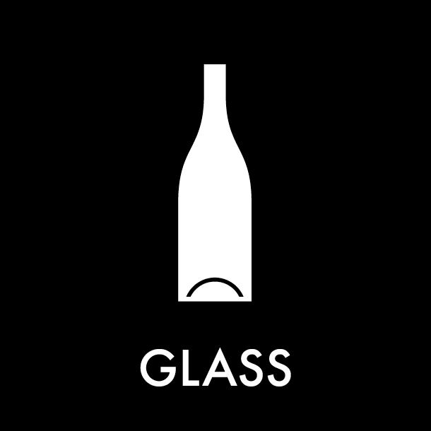 Pictogram Glass 12x12 cm Magnetic Black