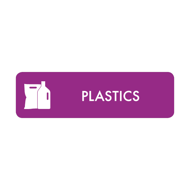 Pictogram Plastics 10x3 cm Self-adhesive Purple