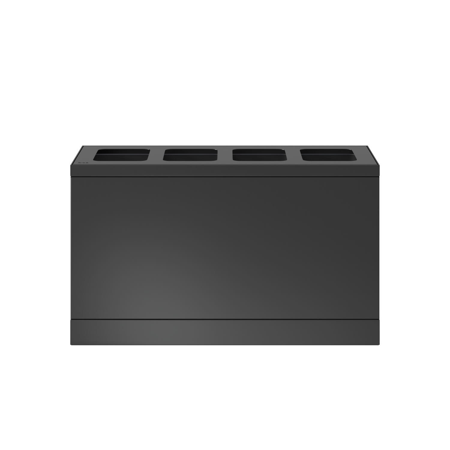 Bica Modell 831 Avfallssortering 4x10 liter Öppna inkast Antracit