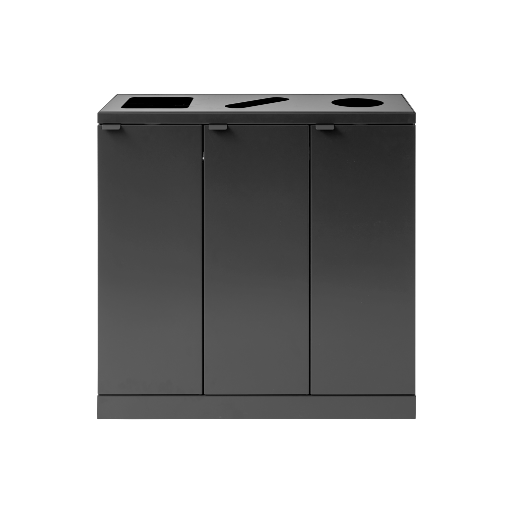 Bica Model 869 Avfallssortering 3x65 liter Formede innkast