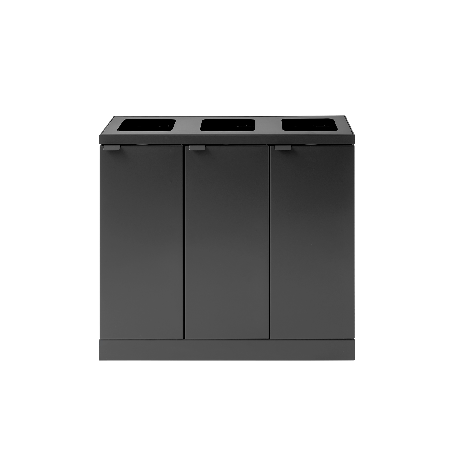 Bica Modell 870 Avfallssortering 3x45 liter Öppna inkast Antracit