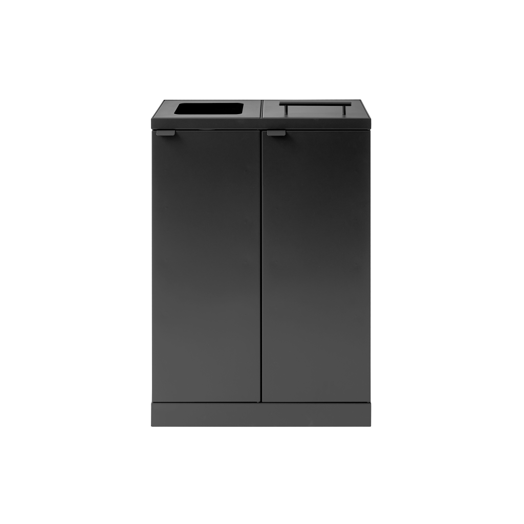 Bica Model 874 Affaldssortering 2x65 liter Løftelåg/åbent indkast