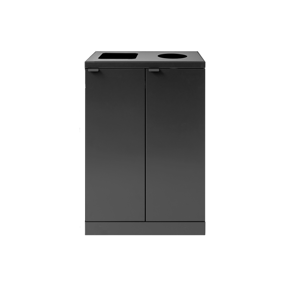 Bica Modell 884 Avfallssortering 2x65 liter Åpen/rund innkast