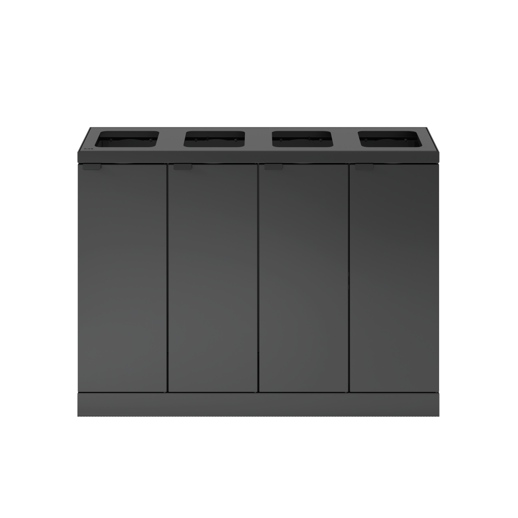 Bica Model 891 Affaldssortering 4x60 liter Åbne indkast