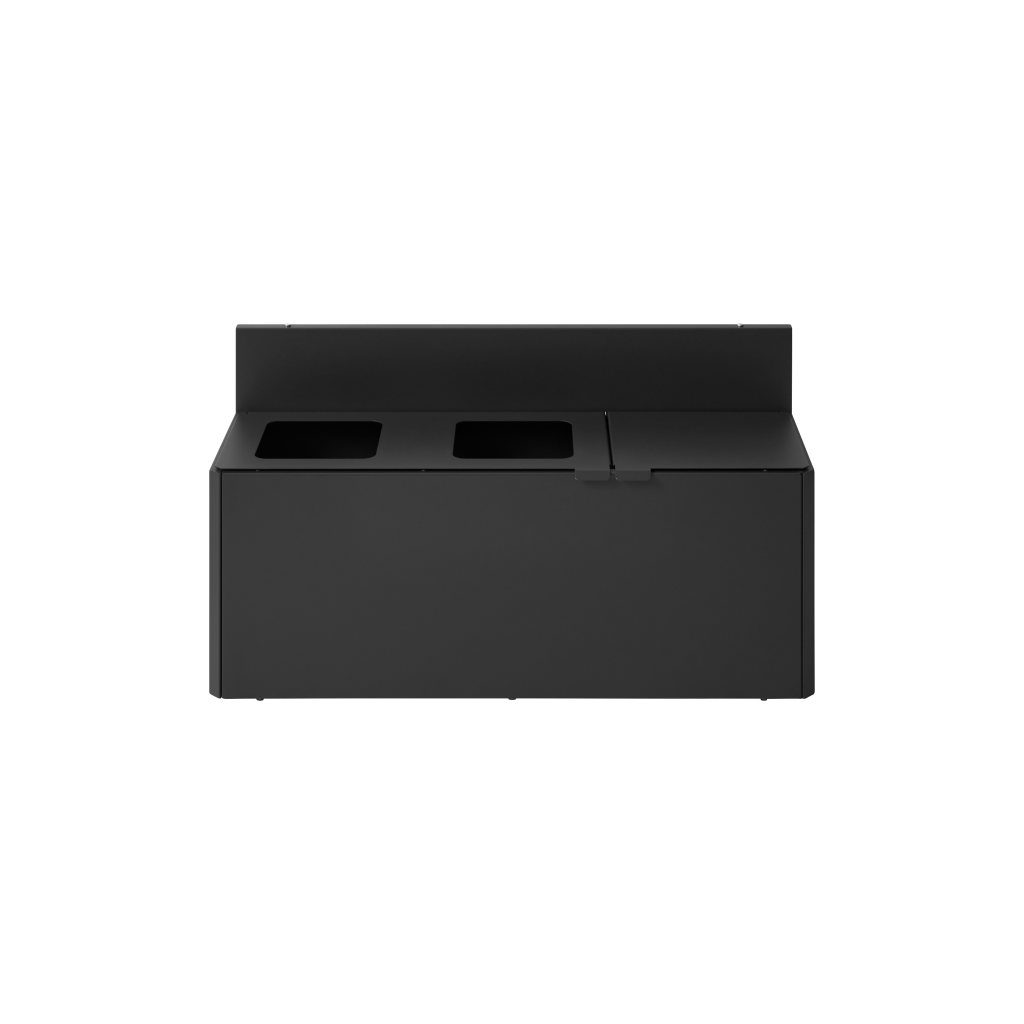 Bica Model 912 Affaldssortering 3x15 liter Løftelåg/væghængt Antracit