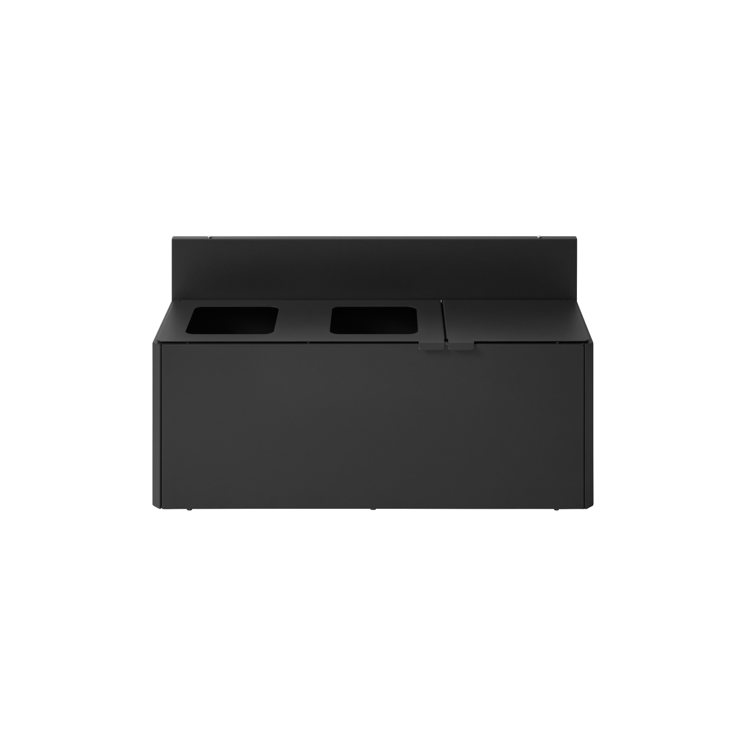 Bica Modell 912 Avfallssortering 3x15 liter Lyftbart lock/Vägghängd Antracit