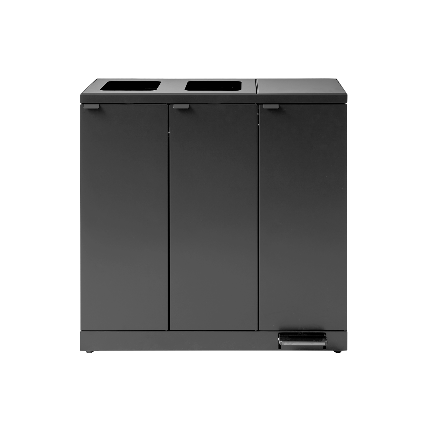 Bica Model 973 Avfallssortering 3x65 liter Fotpedal/åpen innkast