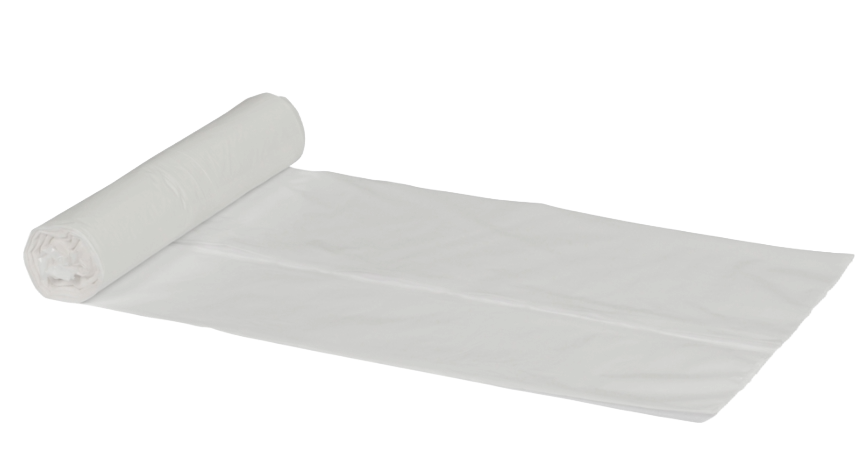 Plastpåsar 15 liter LDPE, virgin Vit