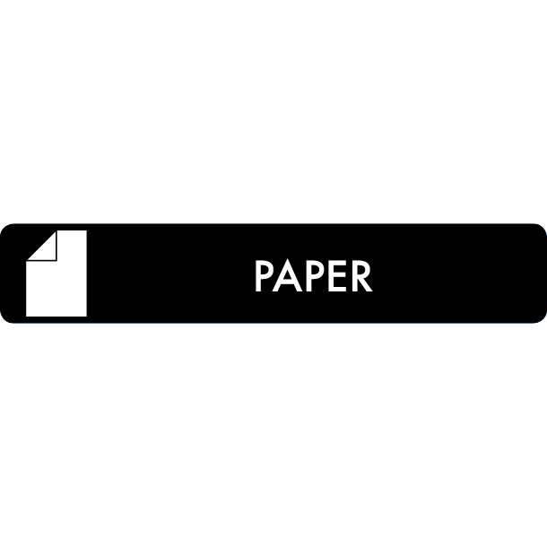 Piktogram Paper 16x3 cm Selvklæbende Sort