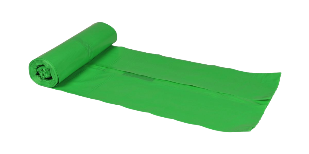 Plastic bags 60 ltr. LDPE, recycled Green