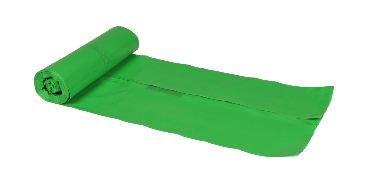 Plastpåsar 60 liter LDPE, återvunnen Grön