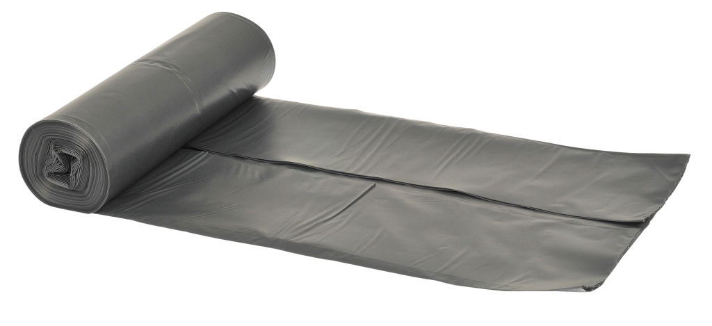 Plastikposer 60 liter LDPE, genanvendt Grå