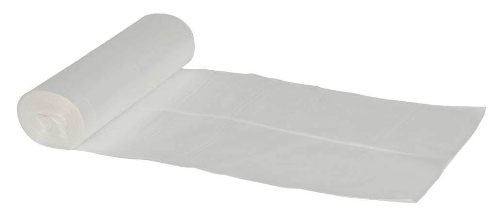 Plastikposer 60 liter LDPE, genanvendt Transparent