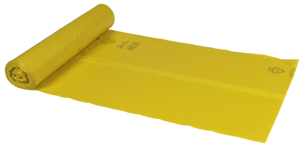 Plastikposer 100 liter LDPE, genanvendt Gul