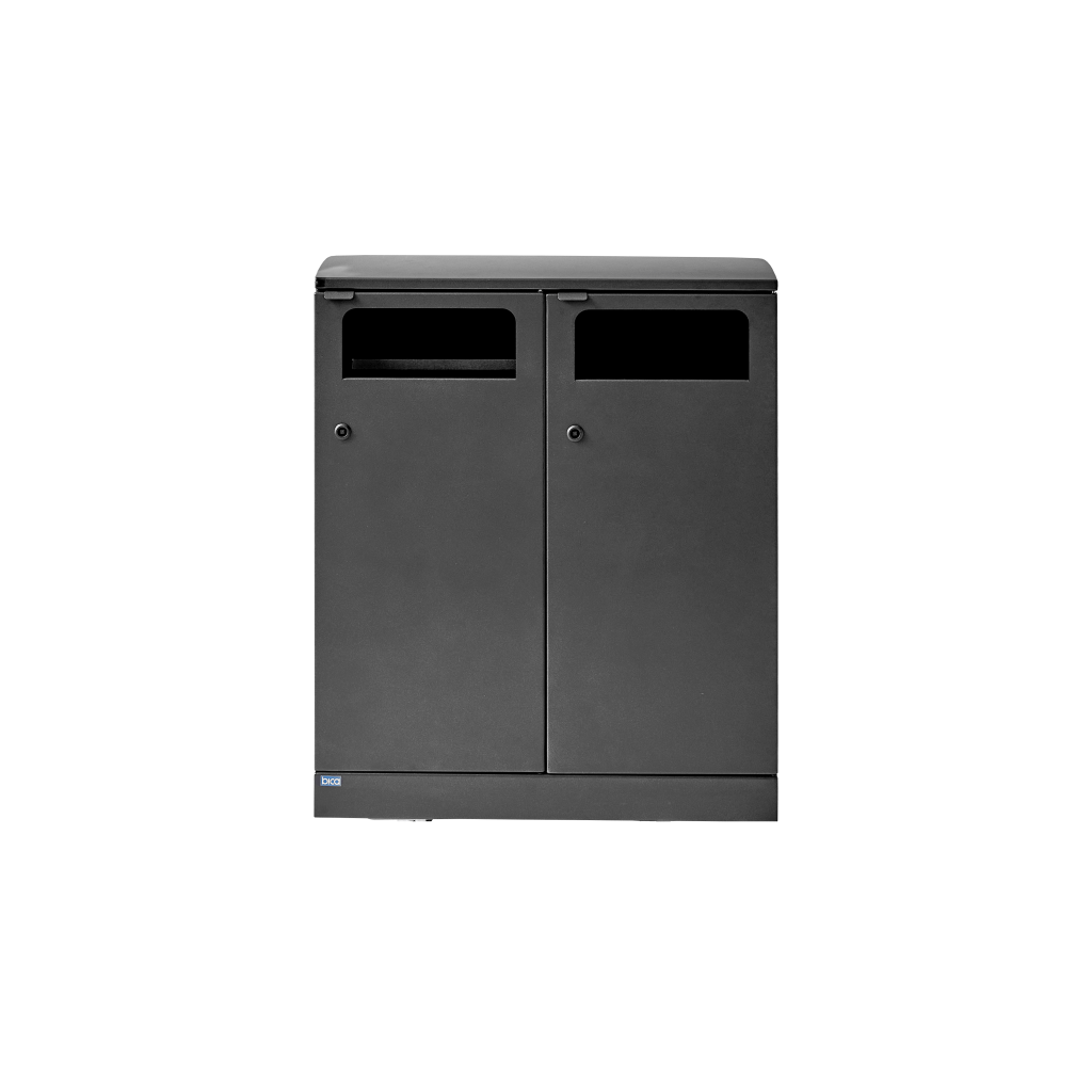 Bica Model 712 Affaldssortering 2x100 liter Sort antracit