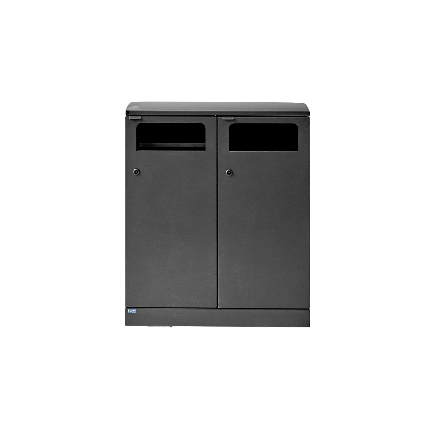Bica Model 712 Avfallssortering 2x100 liter Svart antrasitt