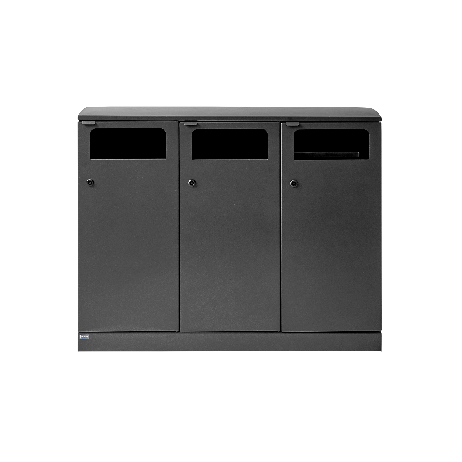 Bica Model 713 Avfallssortering 3x100 liter Svart antrasitt